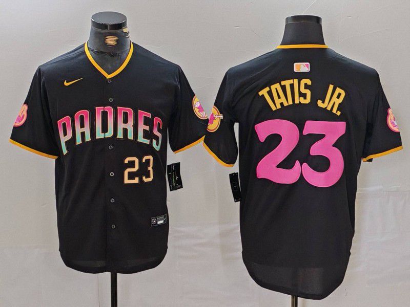 Men San Diego Padres #23 Tatis jr Black Jointly 2024 Nike MLB Jersey style 5